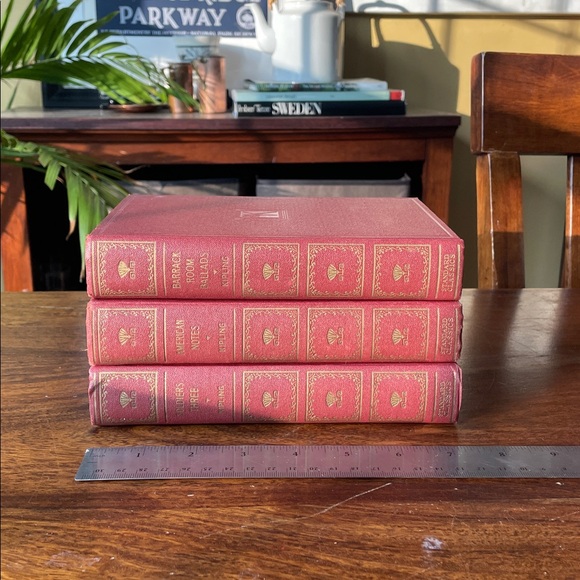 3 Rudyard Kipling Vintage Books (Maroon Brick Red) American Notes Barrack Notes - Picture 2 of 11